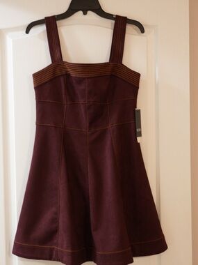 Women’s Burgundy Fit & Flare Dress